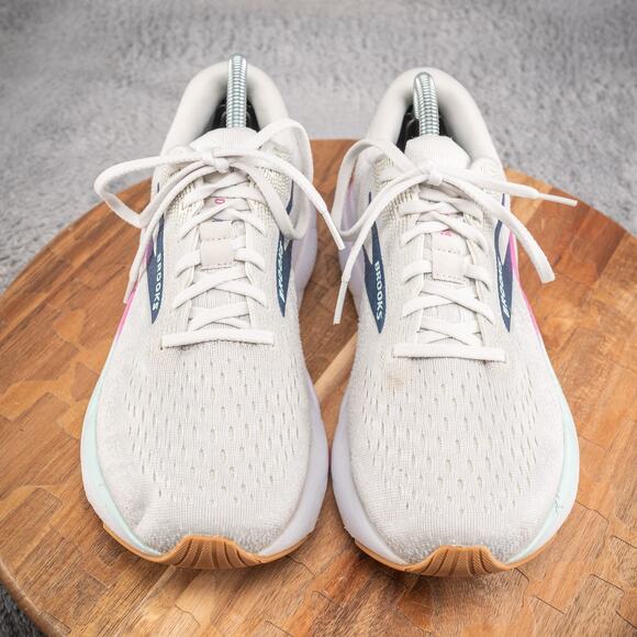 Brooks Ghost 16 Women 9.5 W Gray Mesh Athletic Running Sneakers Lace-Up Low Top - Picture 2 of 10